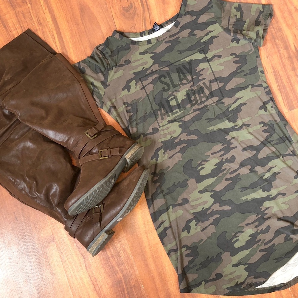 Camouflage mini-dress SLAY ALL DAY⭐️